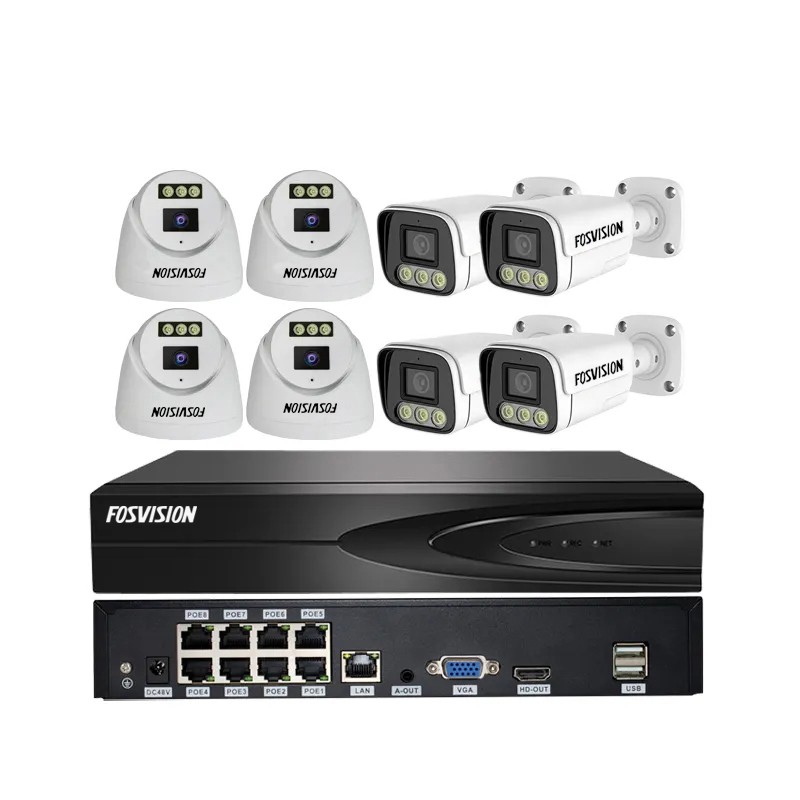 Kit NVR 8 CAMERA POE d'extérieur 5MP