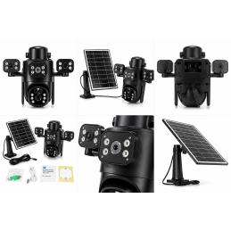 CAMÉRA SOLAIRE WIFI À 3 OBJECTIFS
